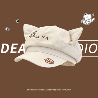 ญี่ปุ่นน่ารักการ์ตูนหูแมวแปดเหลี่ยมหมวกหญิงฤดูใบไม้ผลิฤดูใบไ…