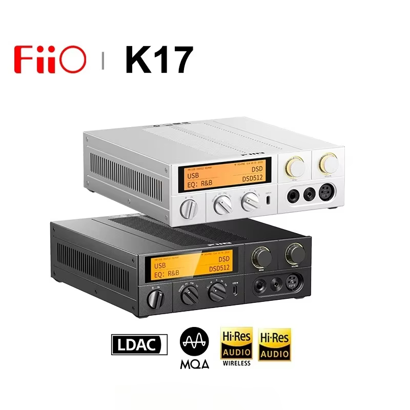 FiiO K17 เดสก์ท็อป DAC AMP เครื่องขยายเสียงหูฟังHi-Res Audio AK4191 dual AK4499EX 31-band PEQ MQA DS