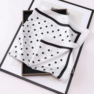 [พร้อมส่งจากไทย] Polkadot style ผ้าโพกผมลายจุดผ้าผูก ขนาด ผ้าลายจุด 70x70cm