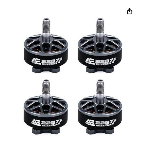 4pcs AE2207 V2 2207 1860KV 6S FPV มอเตอร์ไร้แปรง 5 มม.เพลาสําหรับ FPV Racing Drone Quadcopter
