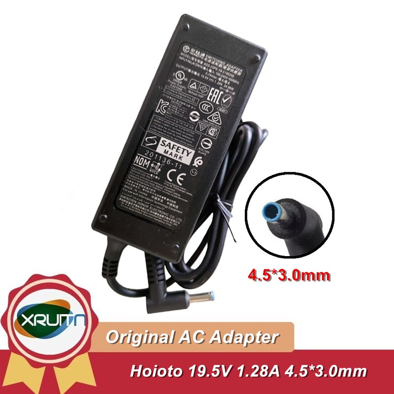 ของแท้ HOIOTO AC DC Adapter Charger สําหรับ HP Monitor M22F M24F M27F แหล่งจ่ายไฟ ADS-25PE-19-3 19525E 19.5V 1.28A 4.5*3.0 มม.25W