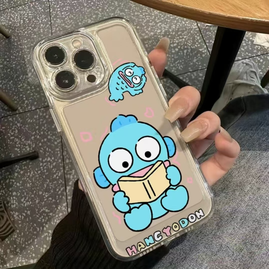 Hangyodon สําหรับ iPhone 16Pro 13 ฝาครอบโทรศัพท์ 15Promax 11 กันกระแทกการ์ตูน TPU iPhone สําหรับ iPh