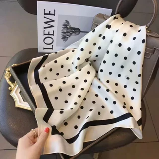 [พร้อมส่งจากไทย] Polkadot style ผ้าโพกผมลายจุดผ้าผูก ขนาด ผ้าลายจุด ผ้าโพกผม 70cm