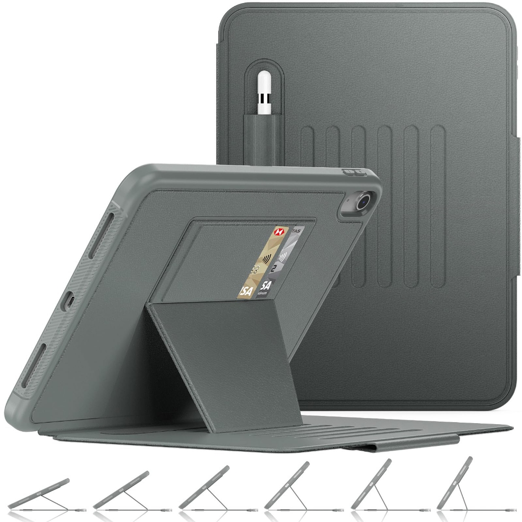 NEOMIXX สําหรับ iPad 11/10/9/8/7/6/5th Gen, iPad Mini, iPad Air 13"/11"/10.9", Pro 13/12.9/11", Strong Magnetic Auto Sleep เคสกันกระแทกพร้อมดูดซับหลายมุม