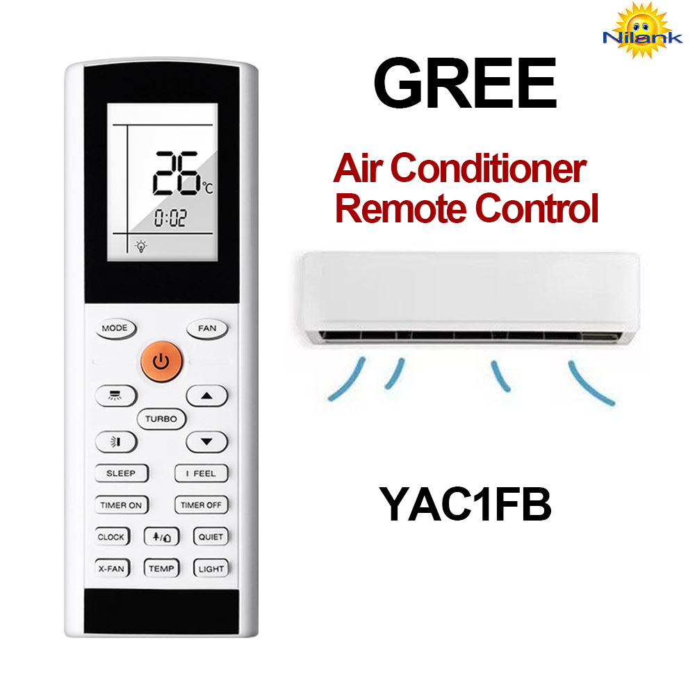NiLANK รีโมทแอร์ กรี อะไหล่แอร์ GREE Air Conditioner Remote Control รุ่น YACIFB
