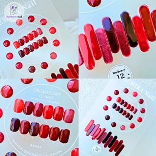 GEMIRAชุดยาทาเล็บเจล12สี ชุดสีแดง สีเรืองแสง มาการอง คาราเมล ชุดชมพู ด้วยบัตรสำเร็จรูป