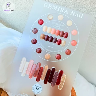 GEMIRAชุดยาทาเล็บเจล12สี ชุดสีแดง สีเรืองแสง มาการอง คาราเมล ชุดชมพู ด้วยบัตรสำเร็จรูป