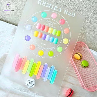 GEMIRAชุดยาทาเล็บเจล12สี ชุดสีแดง สีเรืองแสง มาการอง คาราเมล ชุดชมพู ด้วยบัตรสำเร็จรูป
