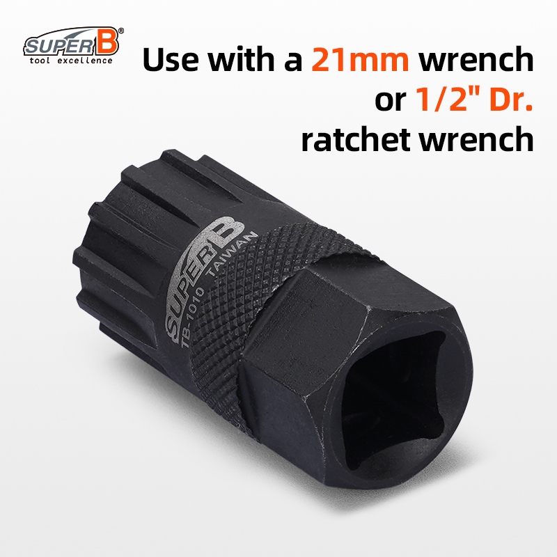 เครื่องมือถอดล็อคเทปคาสเซ็ต 21 มม. & 1/2 "ไดรฟ์ เข้ากันได้กับ Shimano, SRAM, และ SunRace สําหรับซ่อมจักรยาน