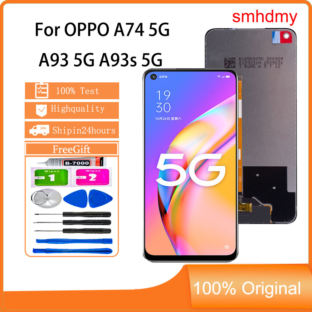 Smhdmy Ori จอแสดงผลสําหรับ OPPO A93 5G A74 5G A93s 5G LCD หน้าจอสัมผัสเปลี่ยน