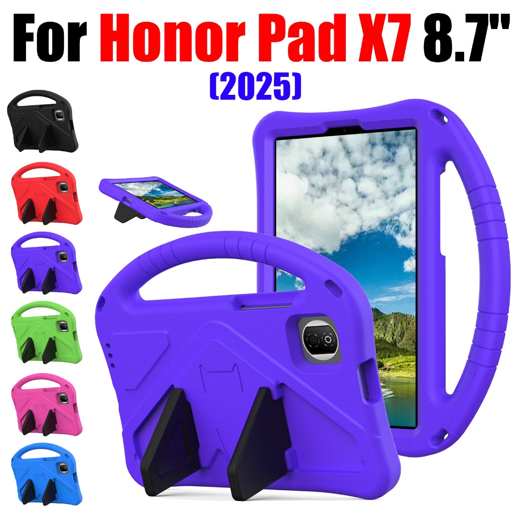 สําหรับ Honor Pad X7 2025 8.7 เด็กความปลอดภัย EVA โฟมกรณี PadX7 กันกระแทกแท็บเล็ตพร้อมสายคล้องไหล่