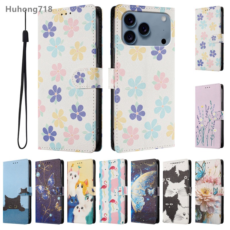 สําหรับ Iphone 13 Mini 14 15 16 17 Air Pro Plus Max เคสโทรศัพท์หนังกันกระแทกกระเป๋าสตางค์ช่องใส่การ์ดปลอกฝาครอบ