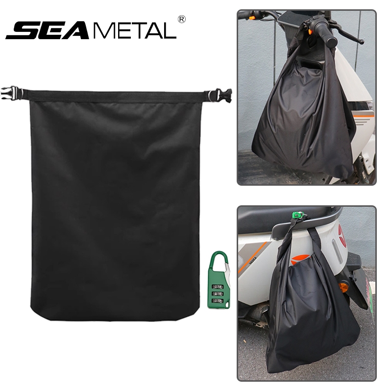 SEAMETAL ถุงคลุมหมวกกันน็อค แบบพกพา กระเป๋าเป้สะพายหลัง กระเป๋าหมวกกันน็อกรถจักรยานยนต์แ