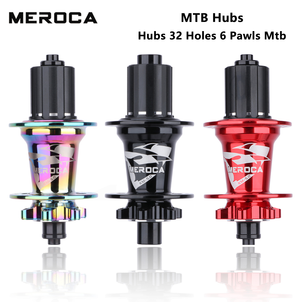 MEROCA เมโรก้า จักรยานเสือภูเขาดิสก์เบรกฮับ2ด้านหน้า5แบริ่งด้านหลังด่วนที่วางจําหน่ายท่าเพลา32หลุม6สายฟ้าฮับ