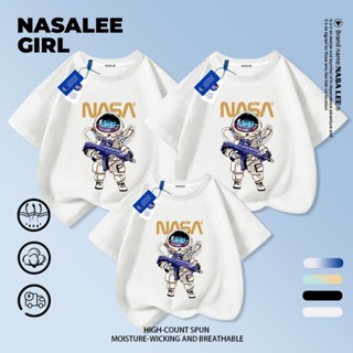 【จัดส่งวันเดียวกัน ถึงใน 2 วัน】เสื้อทีม NASA สีขาว ลายนักบิน…