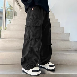 กางเกงเด็กผู้ชาย กางเกงเด็ก Workwear กางเกงสแล็กส์ กระเป๋าหลาย ประเภทรุ่นหลวม แฟชั่น เทรนด์ หล่อ สีเขียวทหาร สีดำ 6-14 ปี 【จัดส่งจากประเทศไทย】 สินค้าพร้อมส่ง