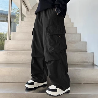 กางเกงเด็กผู้ชาย กางเกงเด็ก Workwear กางเกงสแล็กส์ กระเป๋าหลาย ประเภทรุ่นหลวม แฟชั่น เทรนด์ หล่อ สีเขียวทหาร สีดำ 6-14 ปี 【จัดส่งจากประเทศไทย】 สินค้าพร้อมส่ง
