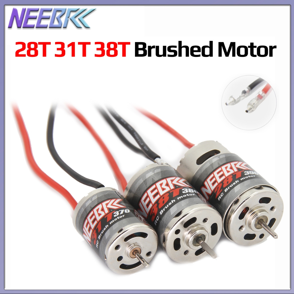 ขายร้อน NEEBRC 370 380 390 31T 38T 28T สแตนเลสสตีลแปรงมอเตอร์แรงบิดสูงสําหรับ 1/12 1/14 1/16 RC รถ Crawler AXIAL SCX24 B17