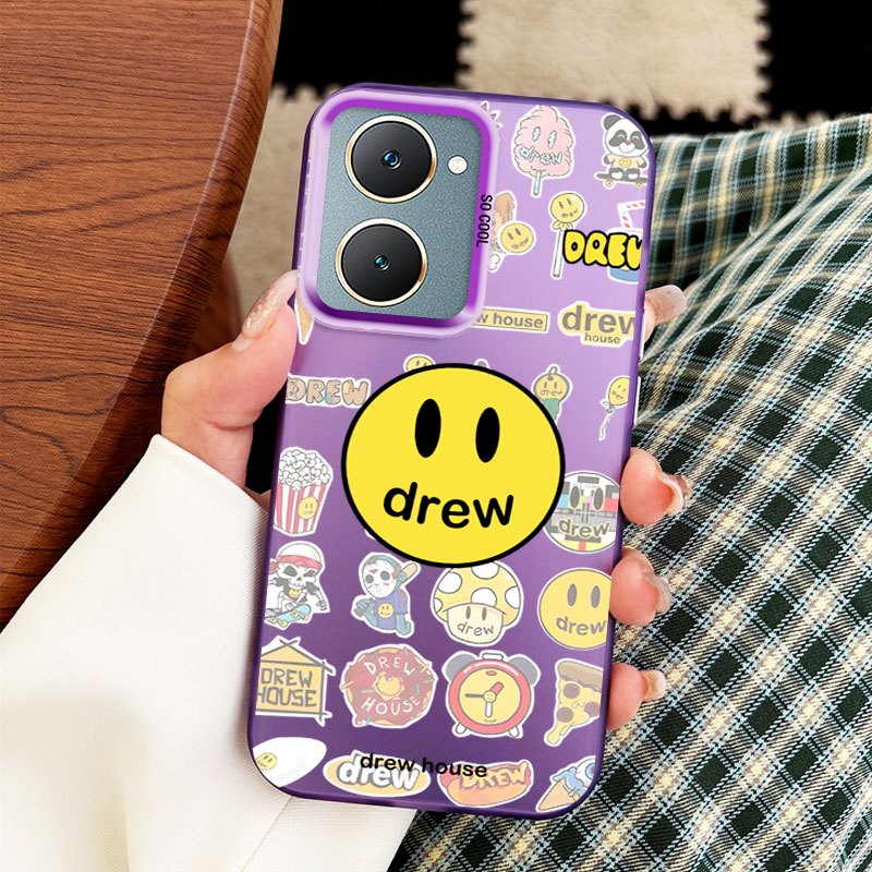 YBDเคสโทรศัพท์ElectroplatedสําหรับVivo Y03 Y03T Y18 Y18E Y18S Y18i Y18T Y28S Y28E 5Gอินเทรนด์ญี่ปุ่น