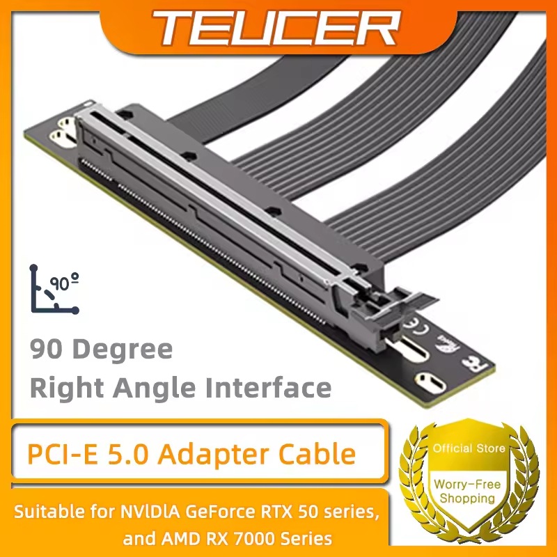 PCIe 5.0 Riser Cable GEN 5 x16 PCI Riser Extender ยืดหยุ่นความเร็วสูง GUP Riser สําหรับกราฟิกการ์ดแน