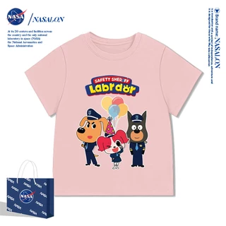 NASA เสื้อยืดเด็ก Sheriff Labradorลายการ์ตูน ผ้าฝ้าย 100% เสื้อยืดเด็กผู้ชาย ใส่สบาย ระบายอากาศดี คุณภาพดี