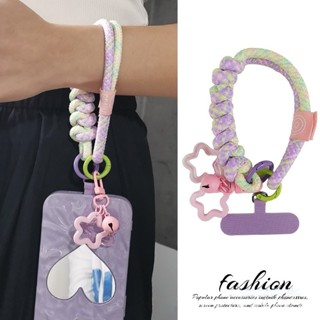 โทรศัพท์มือถือเชือกเส้นเล็กข้อมือสั้นถักที่แข็งแกร่งทนทานครั…