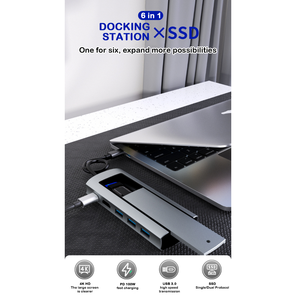 Multifunctional Docking Station type-c Docking Station usb hub hub hub SSD M.2 Mobile Hard Disk Box