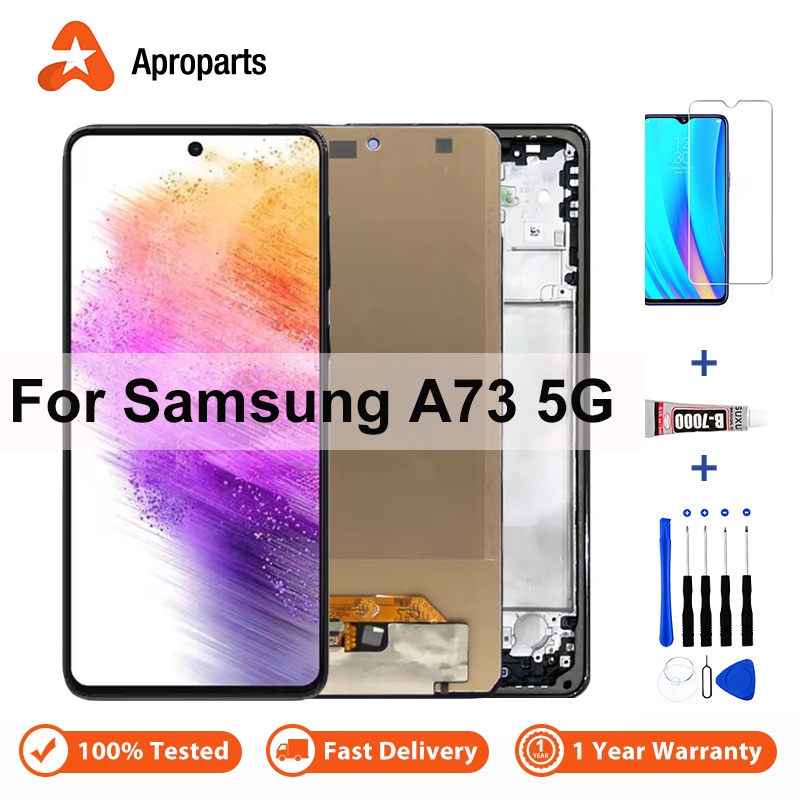 6.7 " LCD สำหรับ Samsung Galaxy A73 5G A736 A736B SM-A736B / DS จอสัมผัสหน้าจอ Digitizer ประกอบด้วยก