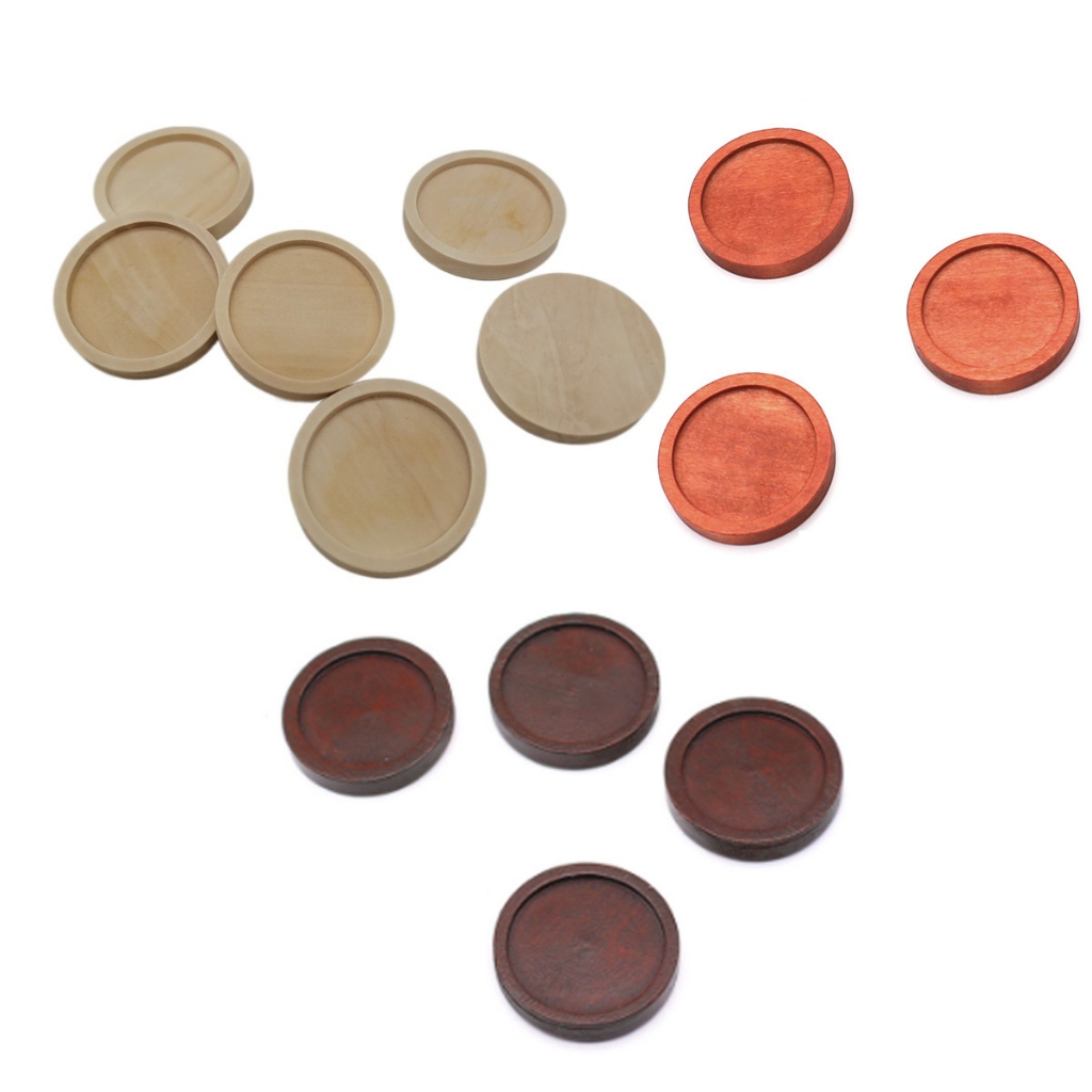 10สีหลักมินิไม้ถาดกลมถาดไม้ด้านล่างสนับสนุนจานอาหารค่ําขนาดเล็กรุ่นตุ๊กตาเครื่องใช้ในบ้านเครื่องประดับ ราคา ถูกที่สุด ดีลบีเคเค