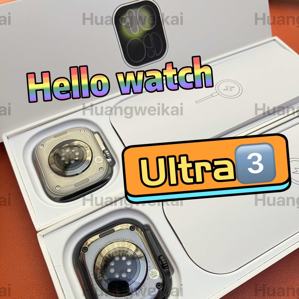 ล่าสุด Amoled 2026 H26 ultra3 TOP HELLO PLUM smart watch NFC 49mm กีฬา smart watch สร้อยข้อมือไร้สาย