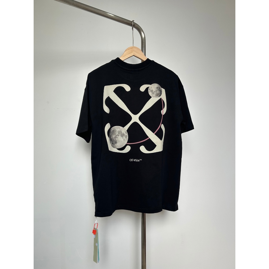 ขนาดใหญ่ High Street แฟชั่น OFF-WHITE Classic Hit OW20ss Caravagio Madonna Angel Back Arrow เสื้อยืด