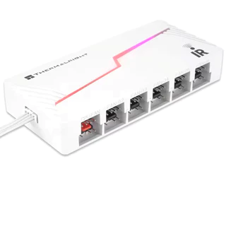 Thermalright TL-ARGB และพัดลม HUB X8/X12 IR พัดลม PWM HUB X8 รีโมทคอนโทรลไร้สาย/รองรับ 4 PIN PWM + 3 PIN + 5V ARGB สีขาว PC พัดลม Controller