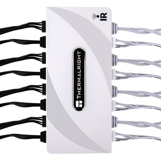 Thermalright TL-ARGB และพัดลม HUB X8/X12 IR พัดลม PWM HUB X8 รีโมทคอนโทรลไร้สาย/รองรับ 4 PIN PWM + 3 PIN + 5V ARGB สีขาว PC พัดลม Controller