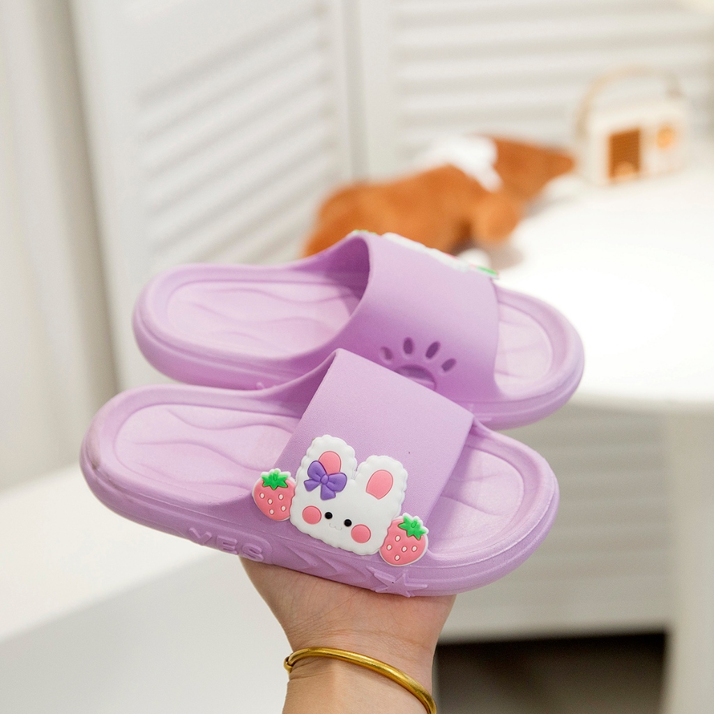 รองเท้าแตะเด็กกระต่าย สบายๆ เหมาะสำหรับเด็กชายและเด็กหญิง รองเท้าแตะอาบน้ำ เหมาะสำหรับชายหาด