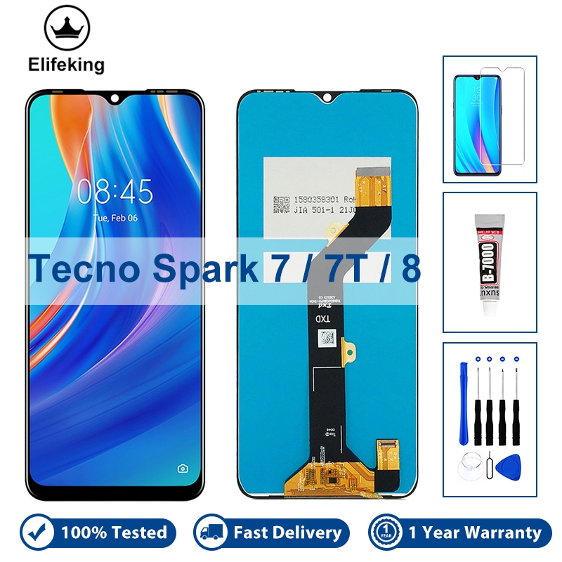 LCD สําหรับ Infinix Tecno Spark 7 7T 8 KF6 KG6 จอแสดงผลแผงสัมผัส Digitizer Assembly เปลี่ยนไม่มี Dea