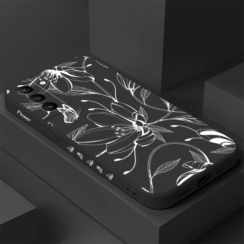 เคสโทรศัพท์สําหรับ Samsung Galaxy S21 S20 FE Ultra Plus S10 S10E S9 5G Butterfly Bud สบายรู้สึก