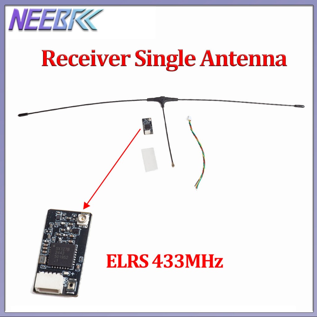 NEEBRC ELRS 433MHz ตัวรับสัญญาณระยะไกล ExpressLRS RX สําหรับ FPV ทางไกล Drone เครื่องบิน Quadcopter 
