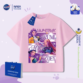 👕 NASAVOEBABY เสื้อเชิ้ต Kpop Demon Hunter ผ้าฝ้าย 100%, ขนาด 90-150 cm, จัดส่งไว 24 ชม. อายุ 3-15 ปี