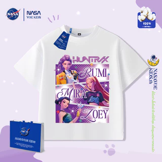 👕 NASAVOEBABY เสื้อเชิ้ต Kpop Demon Hunter ผ้าฝ้าย 100%, ขนาด 90-150 cm, จัดส่งไว 24 ชม. อายุ 3-15 ปี
