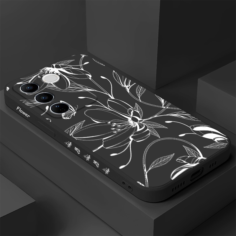 เคสโทรศัพท์สําหรับVIVO V27 V27E V23 V25 V25E V23E V21 V20 2021 Pro 5Gผีเสื้อBudการออกแบบสร้างสรรค์ฝา