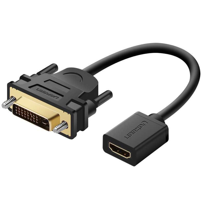 1080P HDMI Female to DVI-D 24+1 Male HDMI DVI Adapter Cable Bi-Directional DVI to HDMI Converter สํา