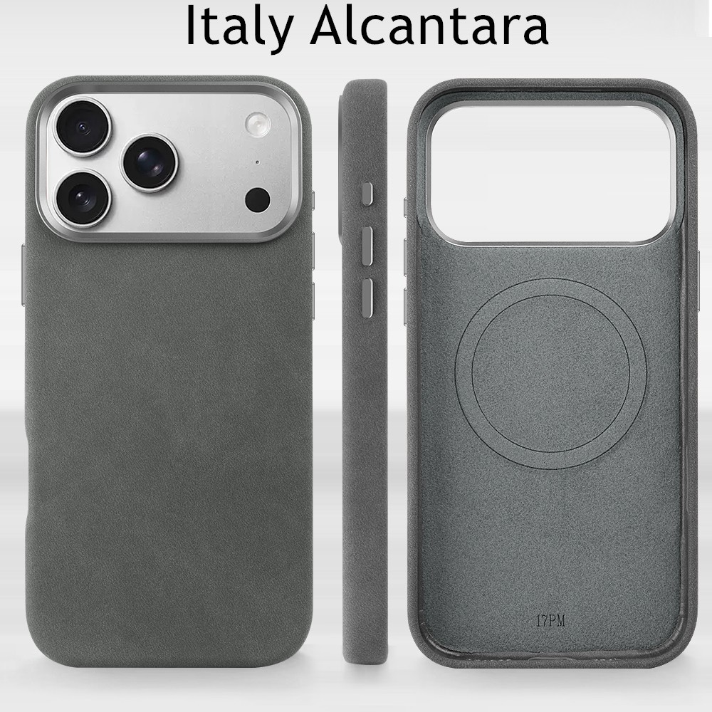 พรีเมี่ยม Alcantara Magnetic Attraction สําหรับ iPhone 17 Pro Max 17 Air ธุรกิจ High-end Supercar ภายในเดียวกันหนังนิ่มหนังฝาครอบโทรศัพท์