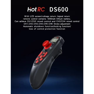 HOTRC DS-650 / DS600 2.4G 6CH เครื่องส่งสัญญาณสี/หน้าจอธรรมดารีโมทคอนโทรล w/ F-06A ตัวรับสัญญาณสําหรับ RC เรือรถรุ่น, DS800 8CH RC วิทยุระบบ