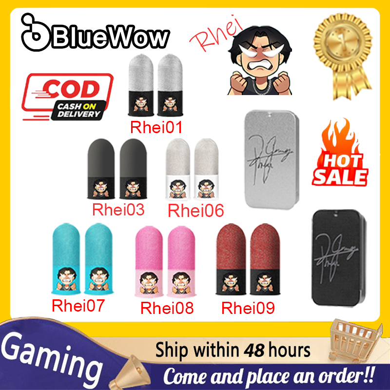 BlueWow ใหม่Rhei Gaming Finger Sleeves Anti-Slip Sweatproof Thumb ถุงมือสําหรับเกมมือถือ,ใช้งานร่วมกับ PUBG