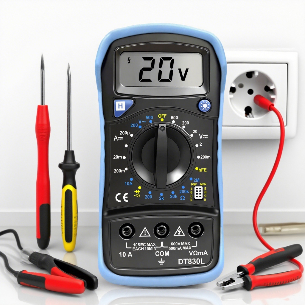 KUAIQU DT830L มัลติมิเตอร์แบบดิจิตอลแบบใช้มือถือ LCD Backlight แบบพกพา AC/DC แอมป์มิเตอร์โวลต์มิเตอร