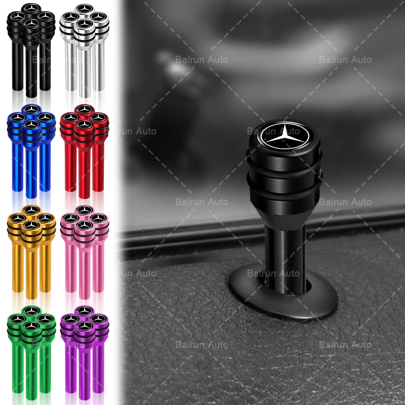 อลูมิเนียมรถประตูล็อค Knob Pins เหมาะสําหรับรถเพิ่มเติมรุ่นสําหรับ Mercedes Benz Class W212 W211 W210 W203 W204 W205 CLA GLK CLS ACE
