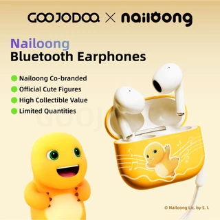 GOOJODOQ J201 x Nailoong IPX5 ชุดหูฟังไร้สายตัดเสียงรบกวนกันน้ําพร้อมหูฟัง Bluetooth 5.3 ไมโครโฟนในตัว หูฟัง และกระเป๋า