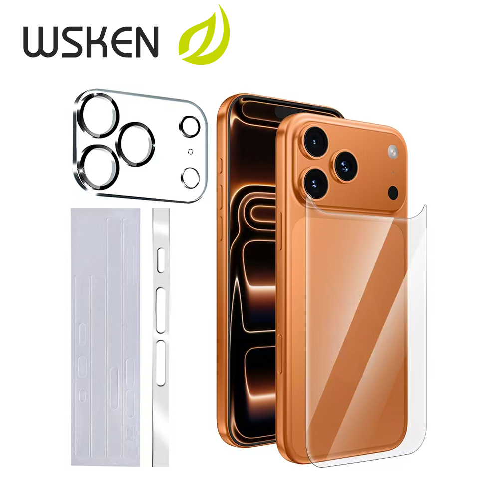 [Set] WSKEN ฟิล์มป้องกัน for iPhone 17ProMax ฟิล์มด้านหลัง ฟิล์มด้านข้าง โปร่งใส กล้อง ไอโฟน 17Pro/17 กันรอย โปร่งใส ไฮโดรเจล