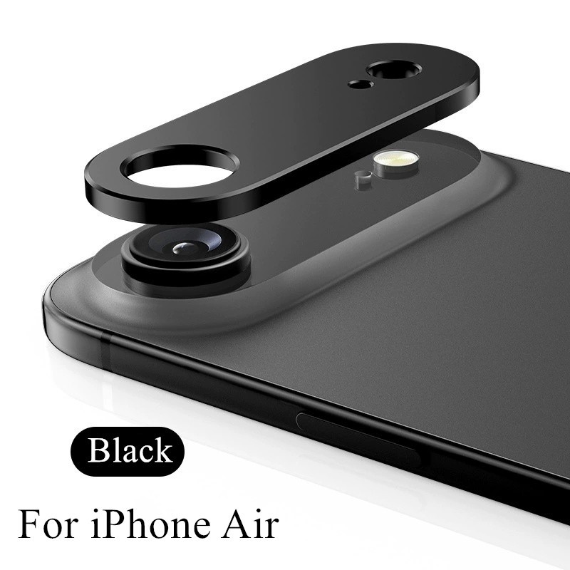 โลหะกล้อง Bezel สติกเกอร์สําหรับ iPhone Air 17 Air อลูมิเนียม Hollow Anti-Shatter กล้องเลนส์ป้องกันฟิล์ม