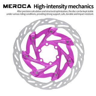 MEROCA XR จักรยานดิสก์เบรกโรเตอร์ สี CNC ขนาด 160 มม. 6 สลักเกลียว อุปกรณ์เสริม MTB